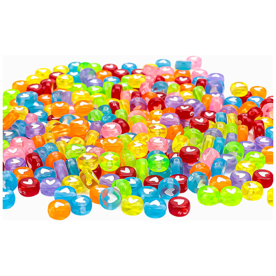 Acrylic Alphabet Letter Beads 4x7 mm for Friendship Bracelets Jewelry Making and DIY Crafts
