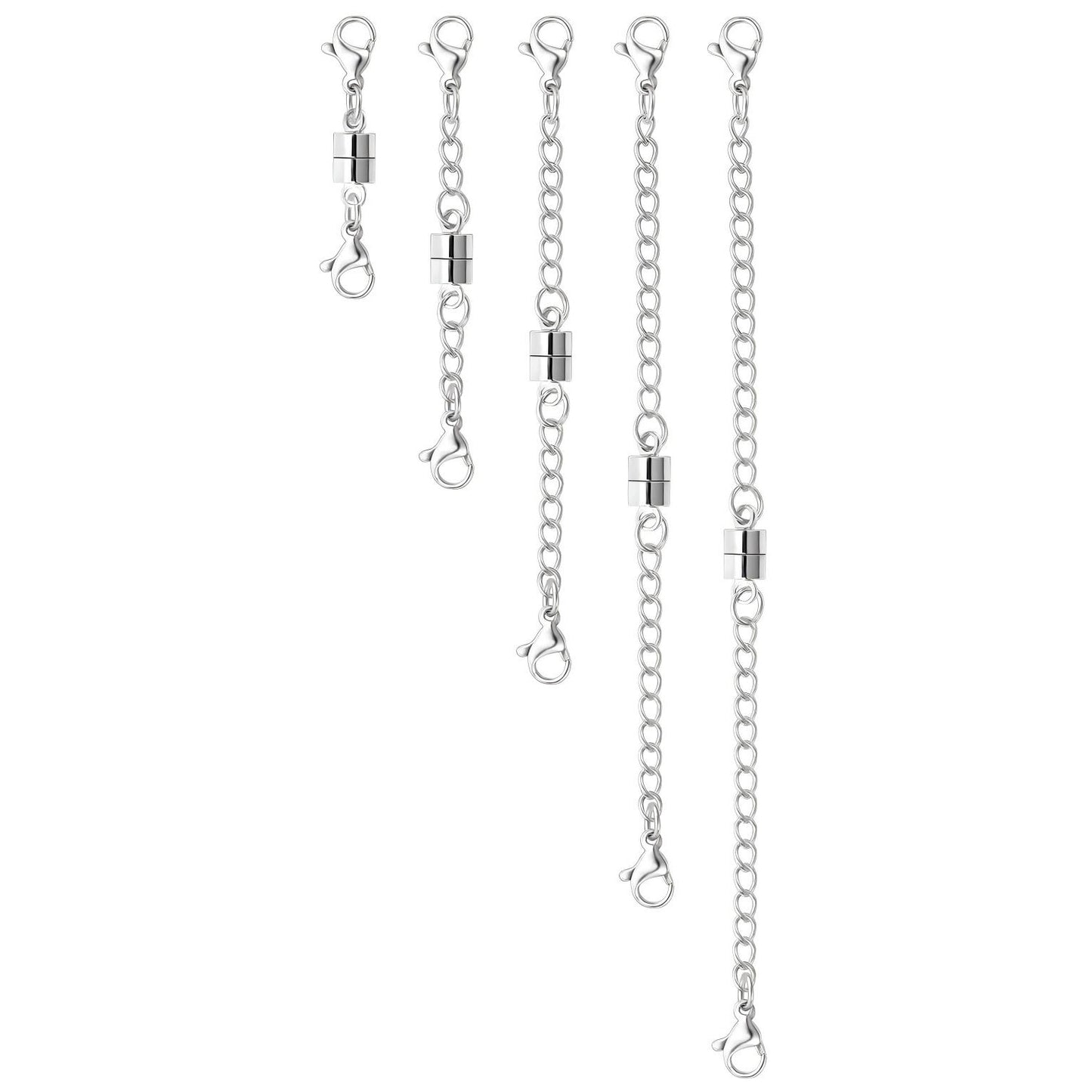 Magnetic Necklace Extender Clasps for Women Easy Connect Closures Adjustable Necklace Length Accessories