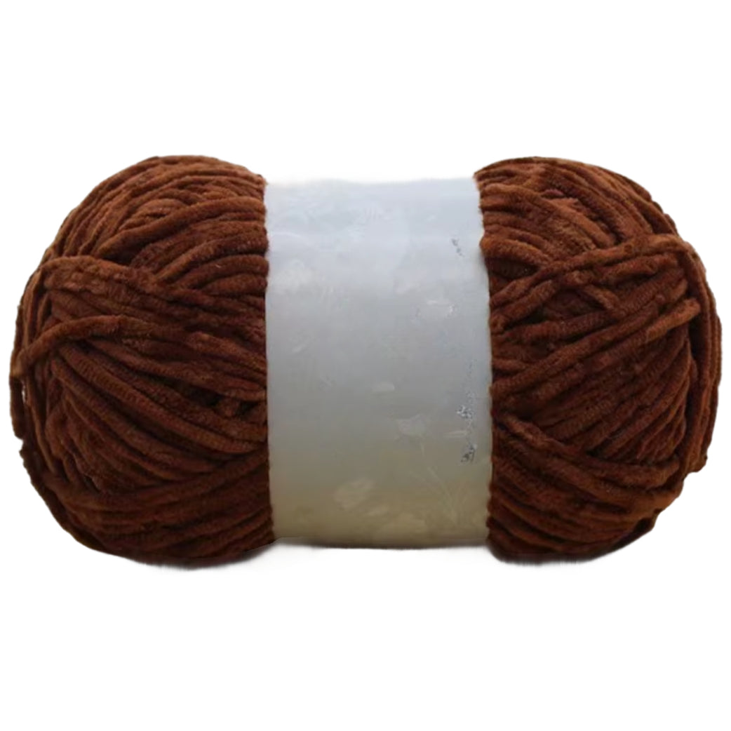 Chenille Yarn, Soft Worsted Weight Velvet Yarn, 100g/3.53oz 175 yards