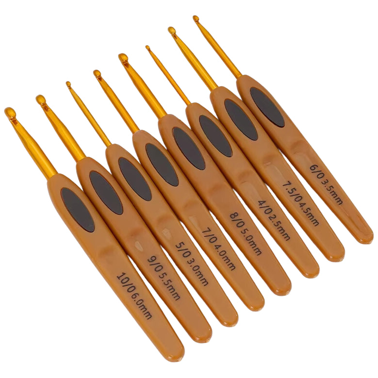 Soft Touch Gold Crochet Hooks for Comfortable and Precise Knitting and Crafting