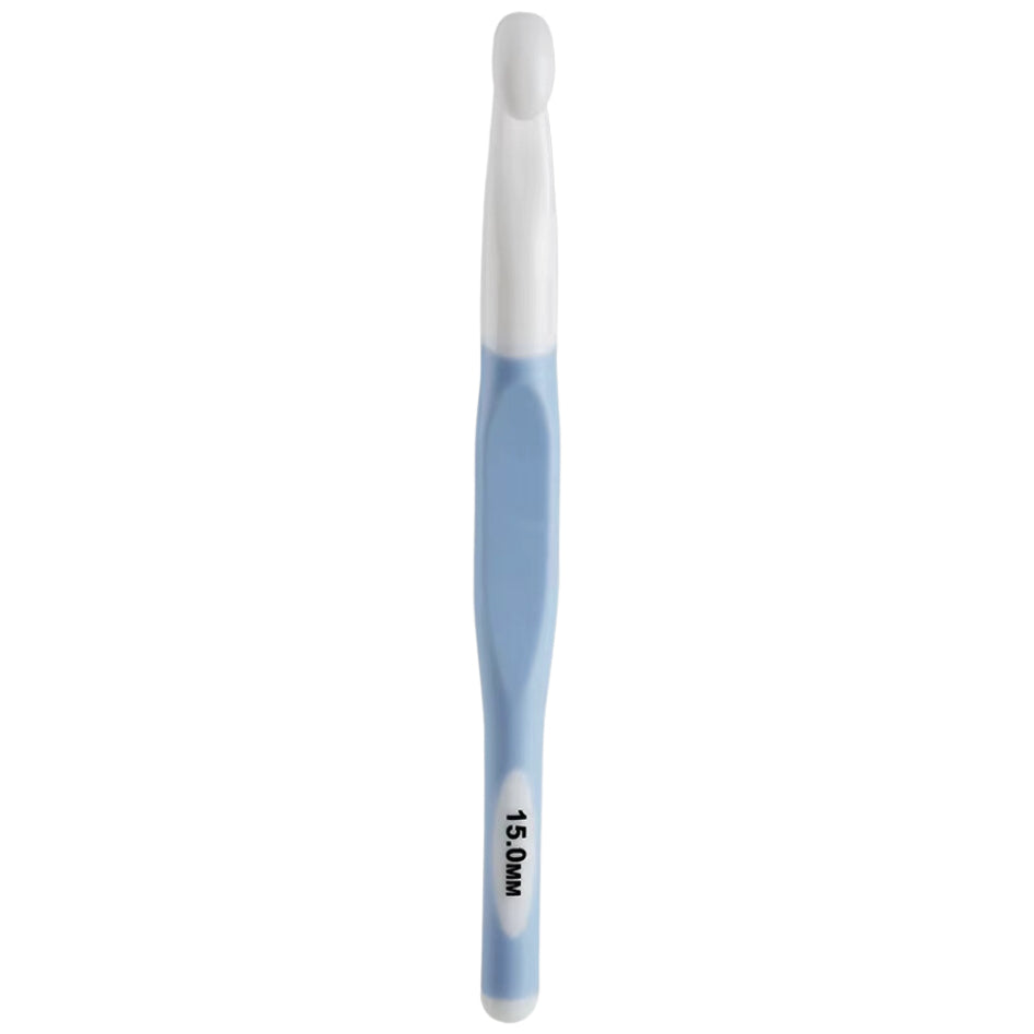 Ergonomic TPR Handle Crochet Hook – Large ABS Rubber Handle for Knitting & Weaving