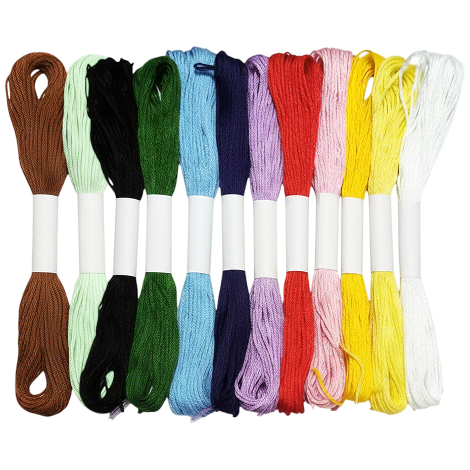 Embroidery Floss and Cross Stitch Thread for Bracelets, Ornaments, Dolls, and Handmade Crafts
