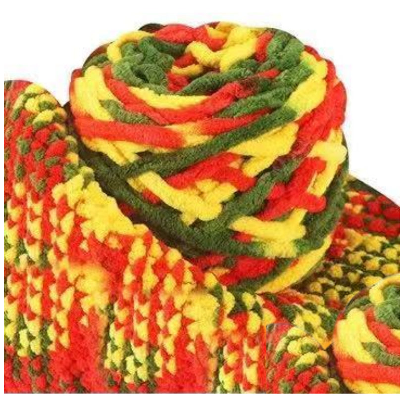 5mm Super Bulky Icicle Chenille Blanket Yarn 100g/3.53oz, 72 Yards for Knitting & Crocheting Crafts