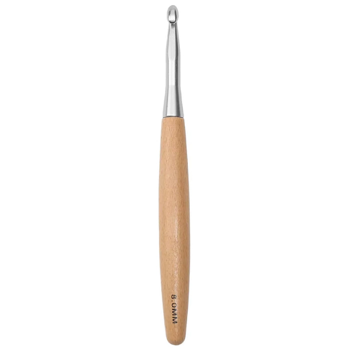 Ergonomic Beech Wooden Crochet Hook for Comfortable DIY Crocheting, Beginners, and Experienced Users