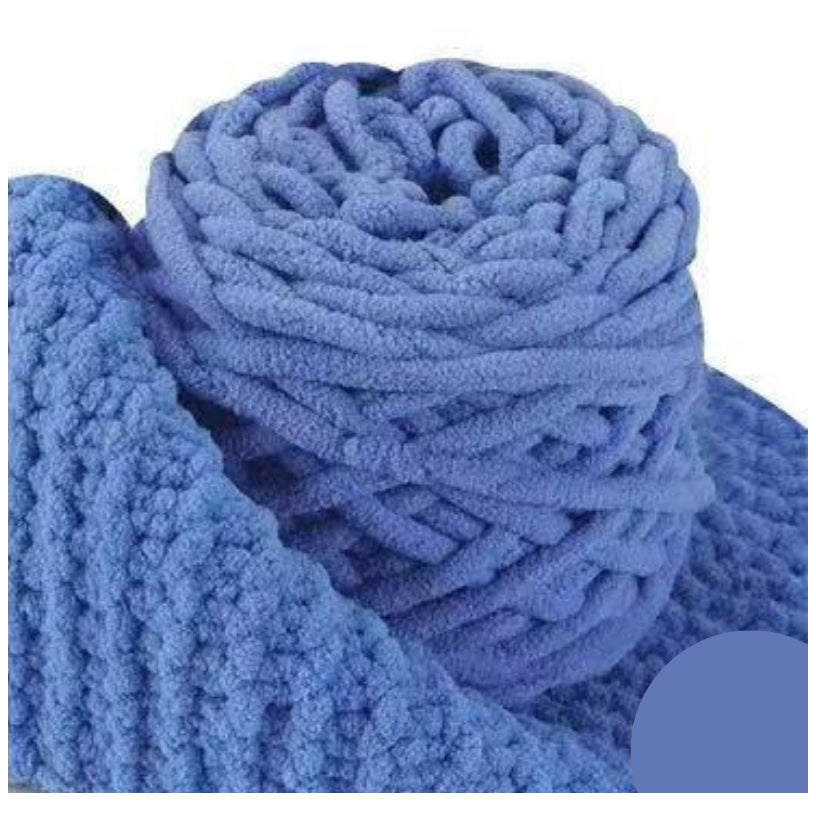 5mm Super Bulky Icicle Chenille Blanket Yarn 100g/3.53oz, 72 Yards for Knitting & Crocheting Crafts