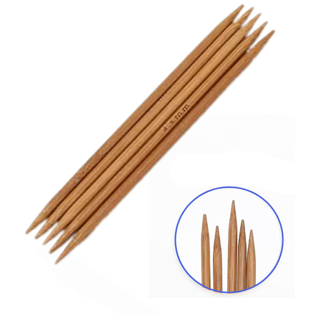 Carbonized Bamboo Double Pointed Knitting Needles for Handmade DIY Yarn Projects