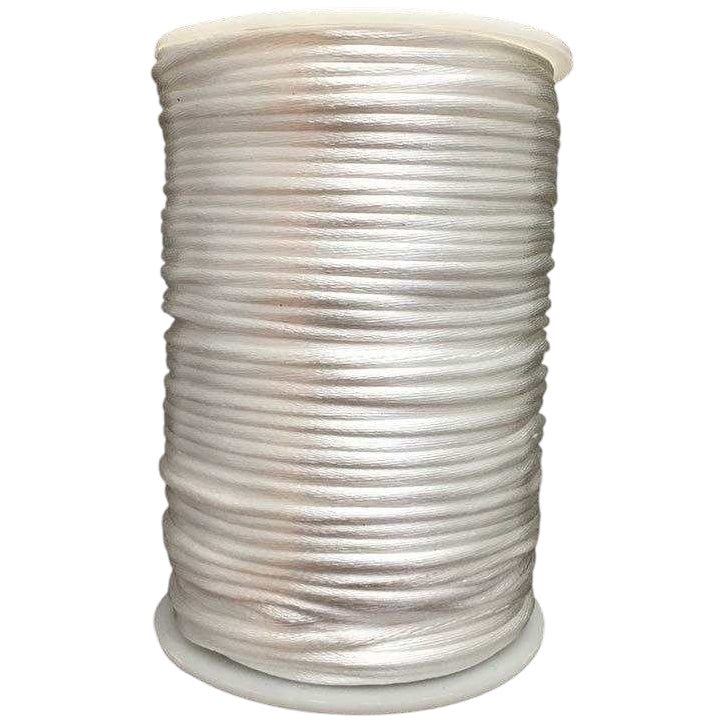 2mm Satin Nylon Cord 100m for Jewelry Making, Beading, Macrame, and Chinese Knot Crafts