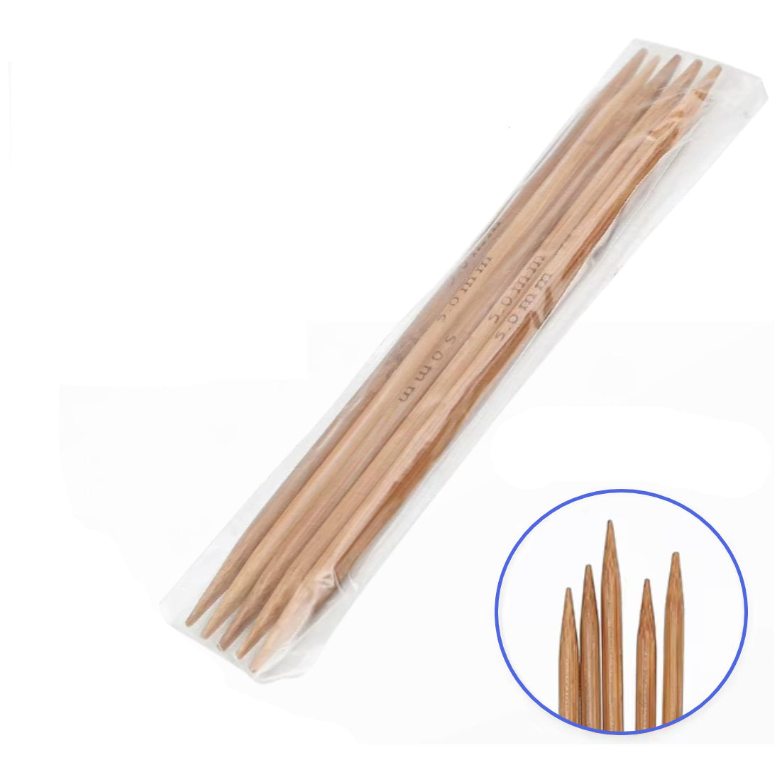 Carbonized Bamboo Double Pointed Knitting Needles for Handmade DIY Yarn Projects