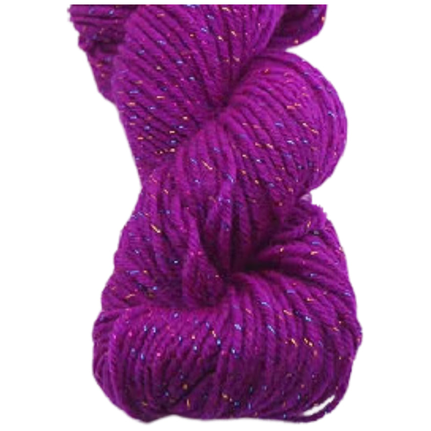 Glitter Yarn – Medium Worsted Weight Acrylic & Polyester for Knitting & Crochet Projects, 50g/1.76oz 109 yards