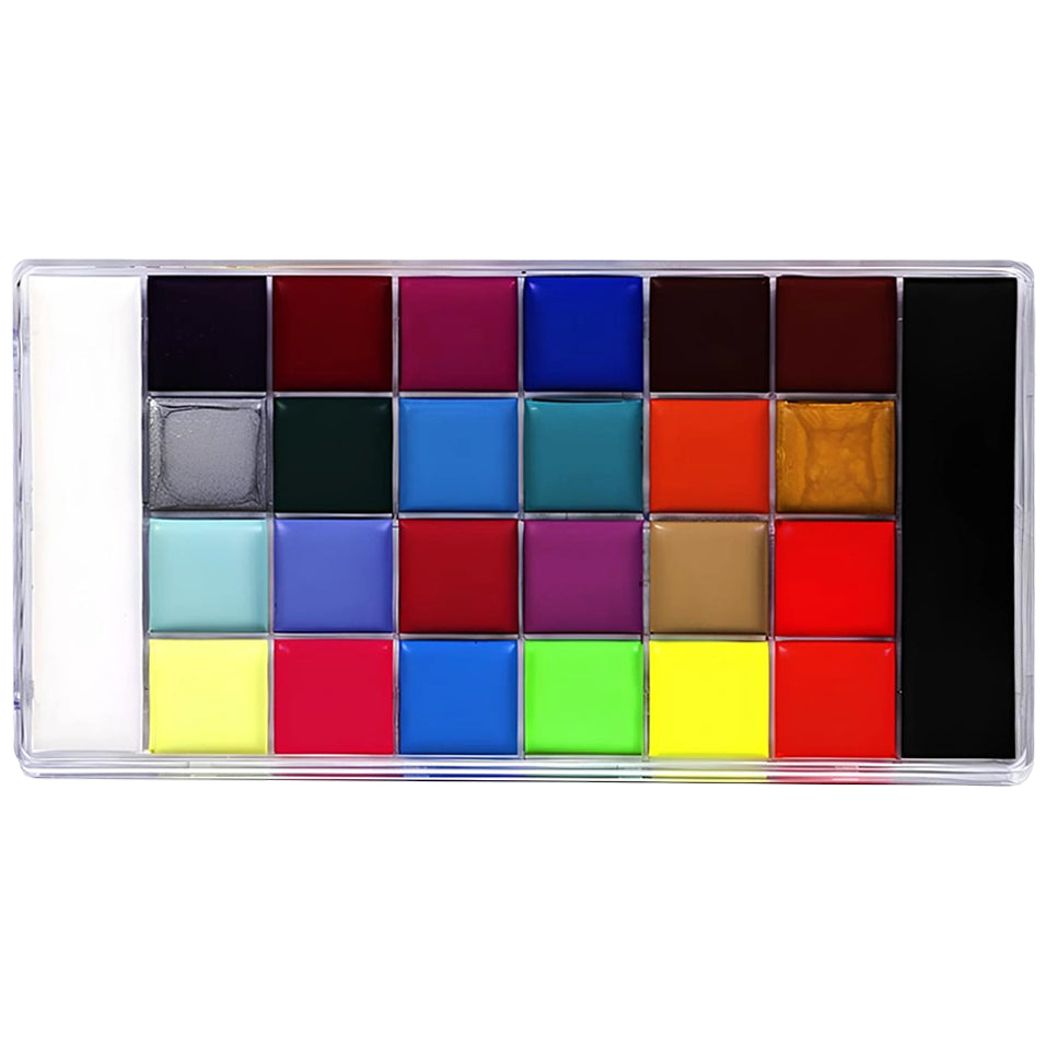 Professional Oil-Based Face and Body Paint Palette for Halloween SFX Cosplay Festival Stage Tattoo and Party Makeup