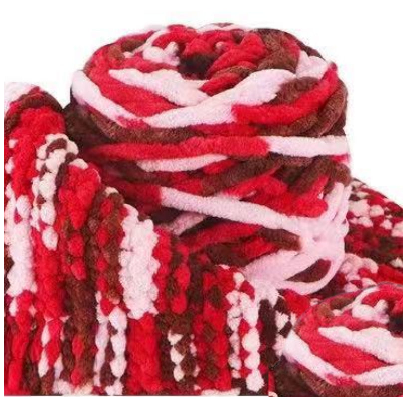 5mm Super Bulky Icicle Chenille Blanket Yarn 100g/3.53oz, 72 Yards for Knitting & Crocheting Crafts