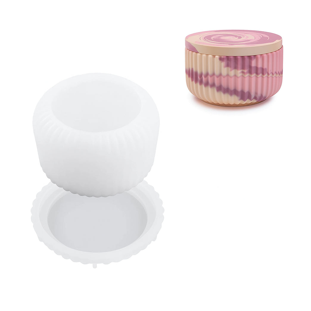 Silicone Resin Jar Molds With Lids for DIY Crafts, Jewelry Storage, Candy Containers, and Home Decoration