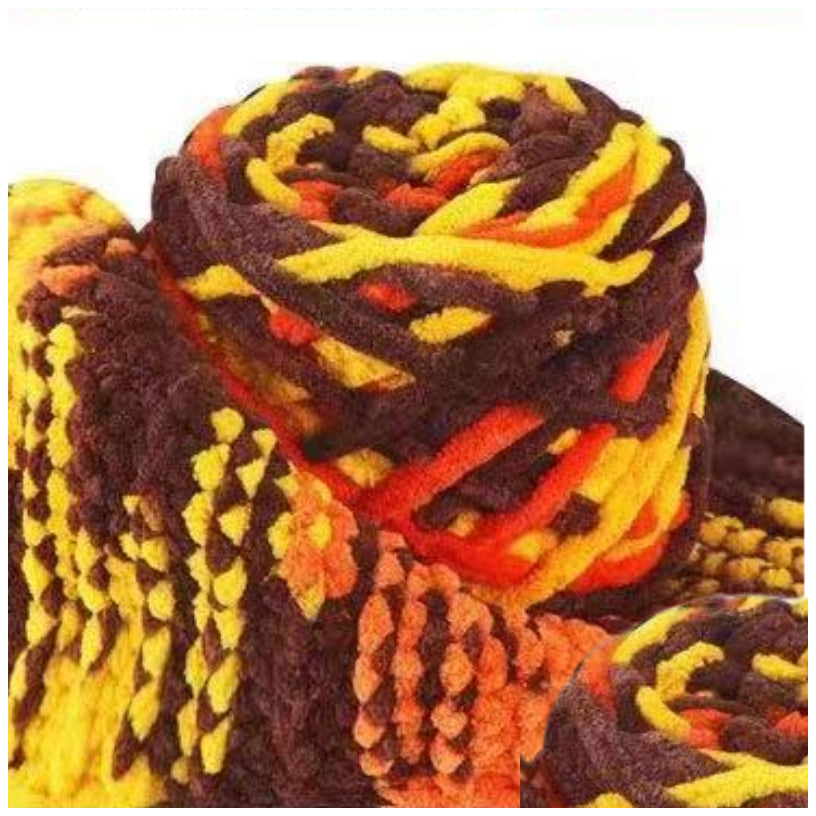 5mm Super Bulky Icicle Chenille Blanket Yarn 100g/3.53oz, 72 Yards for Knitting & Crocheting Crafts