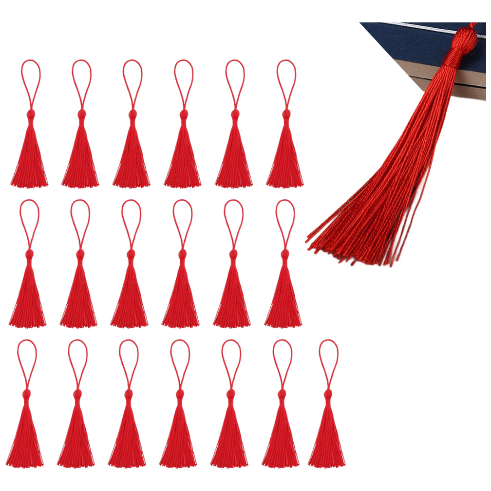 Handmade Silky Tassel Set for Jewelry Making, Keychains, Gift Tags, Sewing Crafts, and Home Decor, Pack of 20