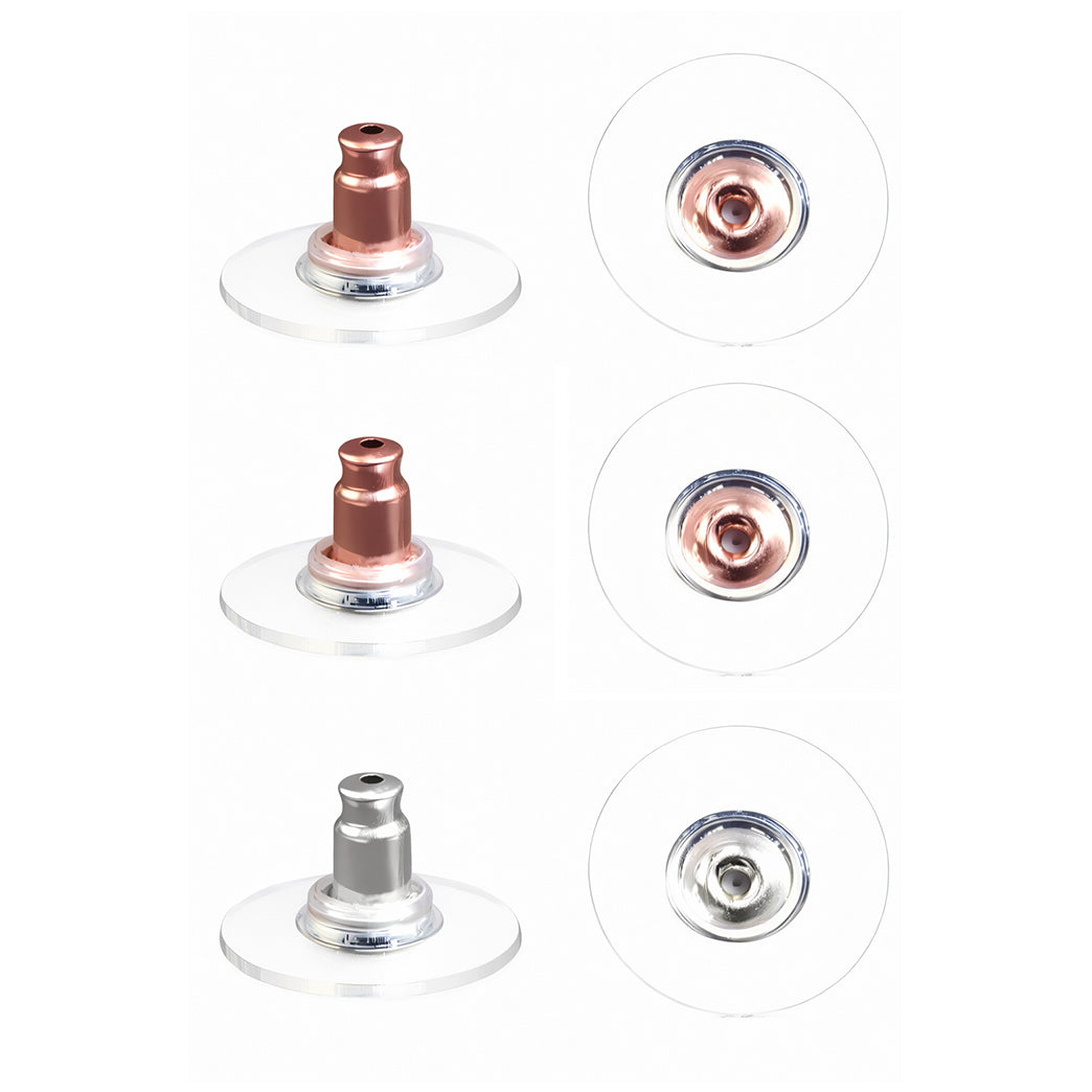 Earring Backs for Stud Earrings Stoppers Hypoallergenic Secure Fit, Pair of 3