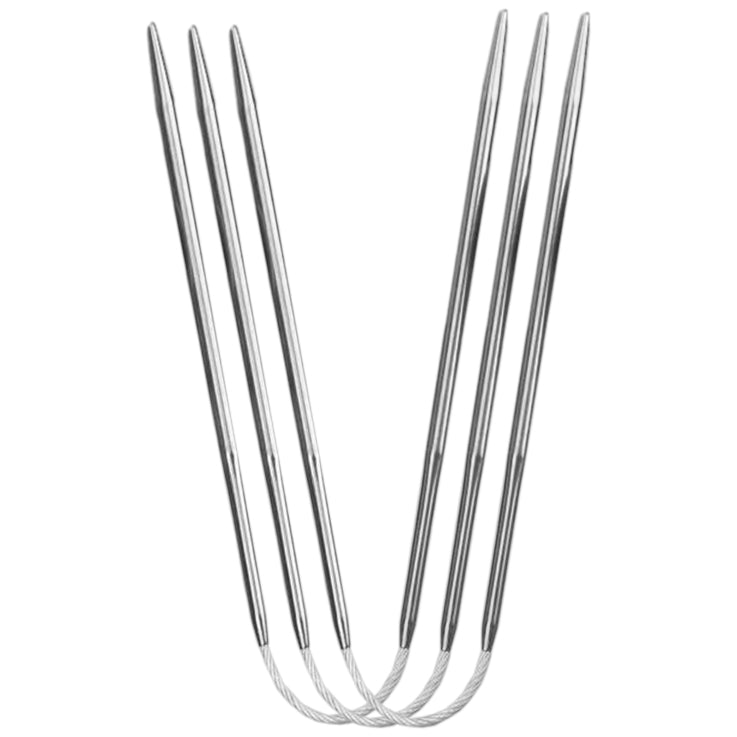 3pcs Double Pointed Stainless Steel Knitting Needles Set for Knitting Socks, Cuffs, and Hats