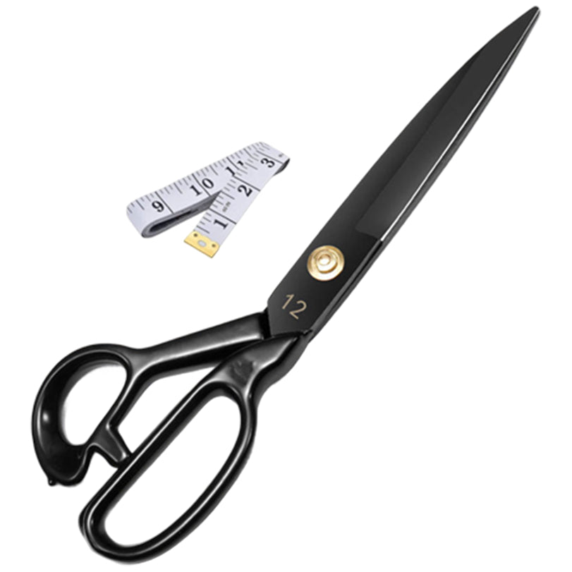 Heavy Duty Fabric and Tailor Scissors Set with Stainless Steel Blades for Sewing, Leather, and Craft Work