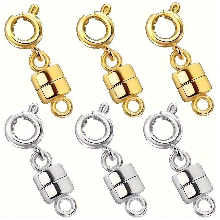 Magnetic Necklace Clasp Extenders for Women, Gold Chain Converter for Bracelets, Necklaces, and Anklets