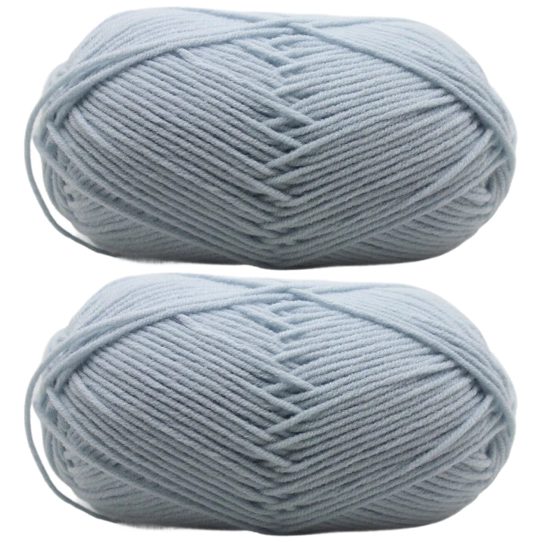 Milk Cotton Yarn 2mm Medium 4 Ply for Crochet Knitting and DIY Crafts, 50 Grams/1.76oz 140 yards, Pack of 2