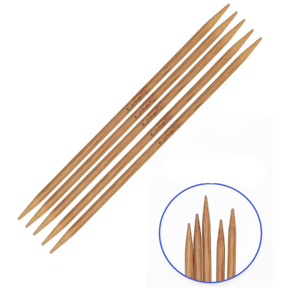 Carbonized Bamboo Double Pointed Knitting Needles for Handmade DIY Yarn Projects