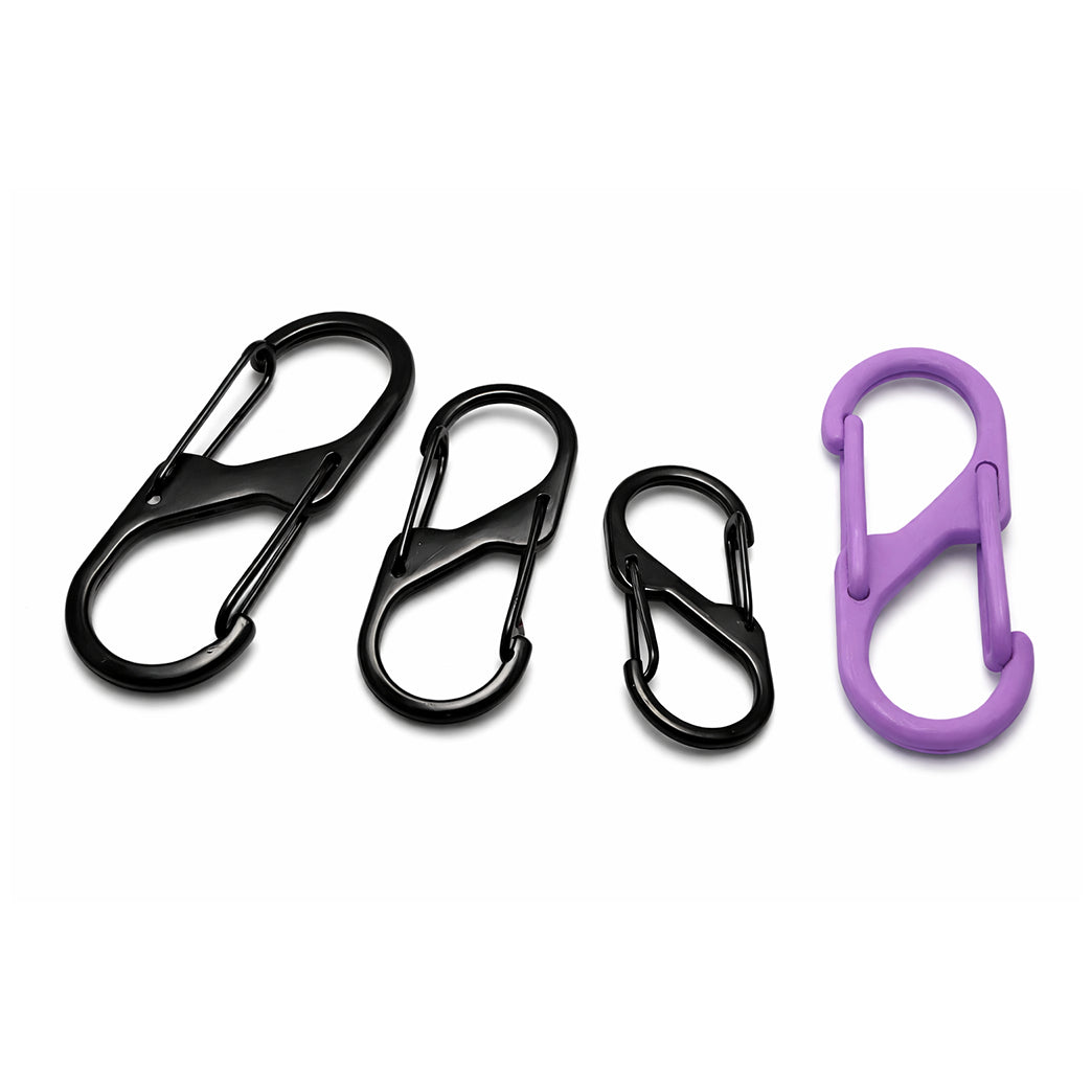 Anti Theft Zipper Clips Double Sided Spring S Carabiner Locks for Bags, Pack of 20