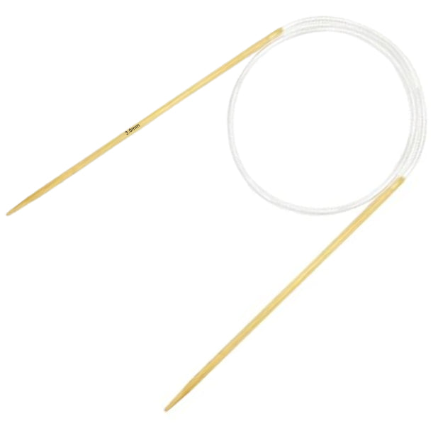 Carbonized Bamboo Circular Knitting Needles with Clear Cables, 16" Length for Smooth Knitting