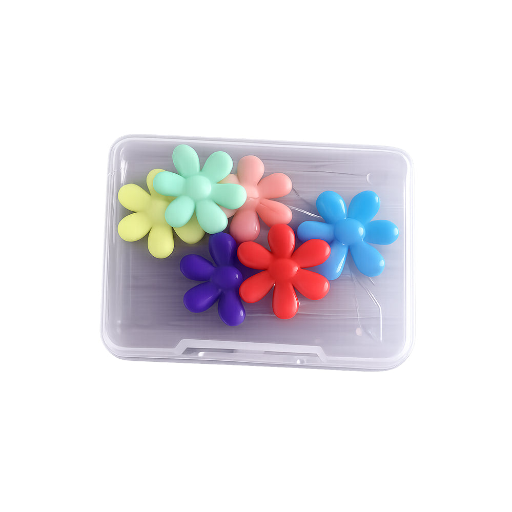 Embroidery Needle Threader Tool with Plastic Flower Head for Sewing Knitting Quilting Crafts, Pack of 5