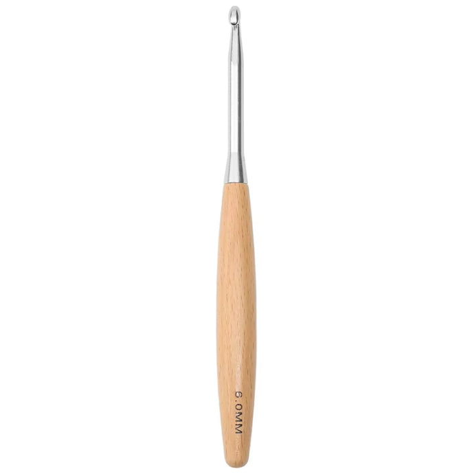 Ergonomic Beech Wooden Crochet Hook for Comfortable DIY Crocheting, Beginners, and Experienced Users