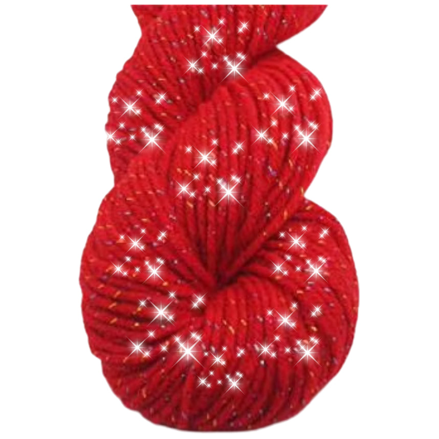 Glitter Yarn – Medium Worsted Weight Acrylic & Polyester for Knitting & Crochet Projects, 50g/1.76oz 109 yards