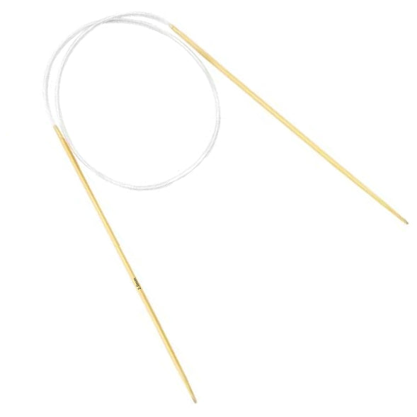 Carbonized Bamboo Circular Knitting Needles with Clear Cables, 16" Length for Smooth Knitting