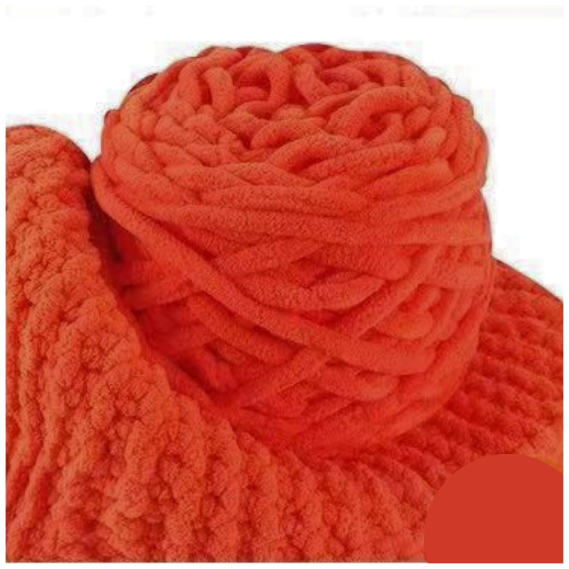 5mm Super Bulky Icicle Chenille Blanket Yarn 100g/3.53oz, 72 Yards for Knitting & Crocheting Crafts