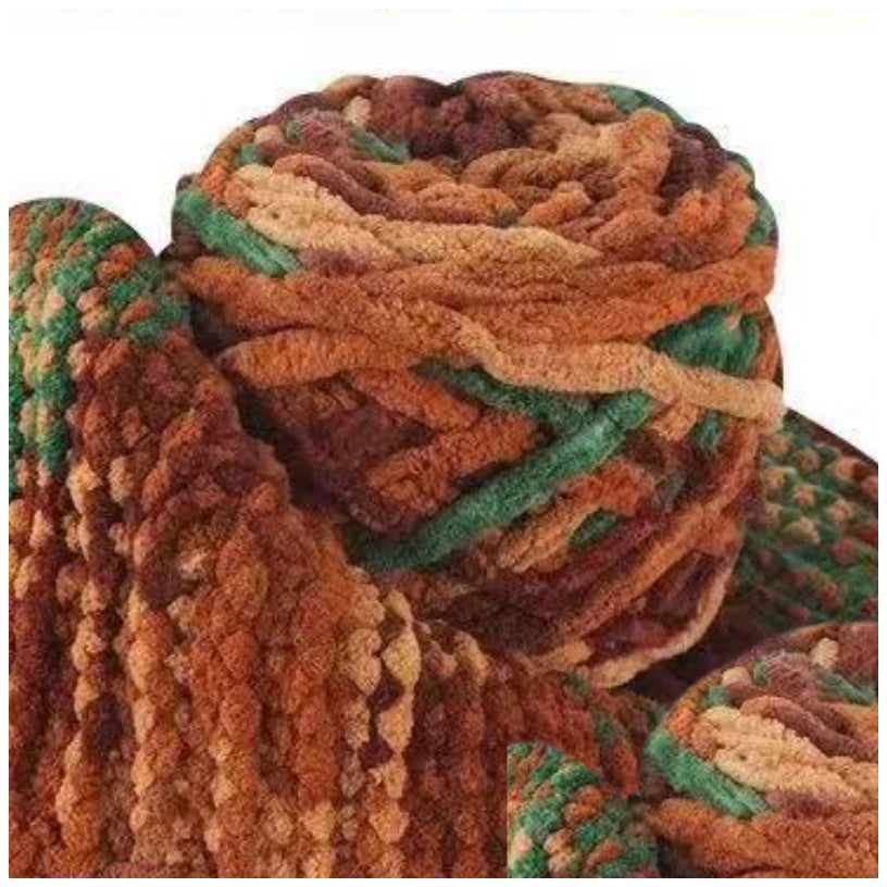 5mm Super Bulky Icicle Chenille Blanket Yarn 100g/3.53oz, 72 Yards for Knitting & Crocheting Crafts