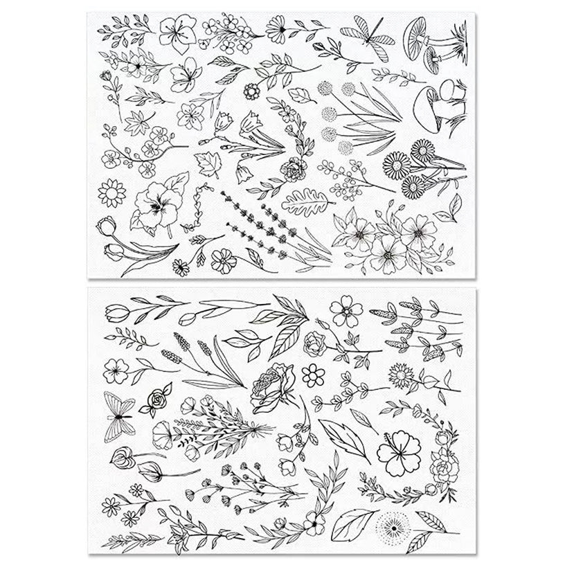 A4 Water Soluble Embroidery Stabilizer Sheets Stick and Stitch Wash Away Paper for Hand Sewing Beginners, Set of 2