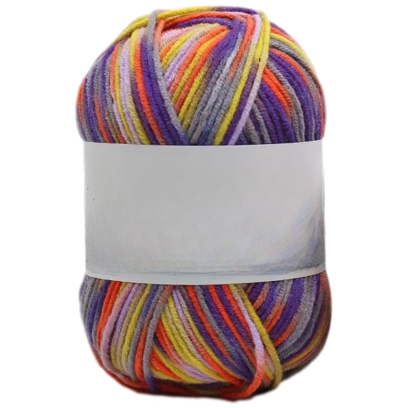 Multicolored Anti-Pill Acrylic Yarn 50g/1.76oz, 136.7 Yards for Baby Projects, Garments, and Decor