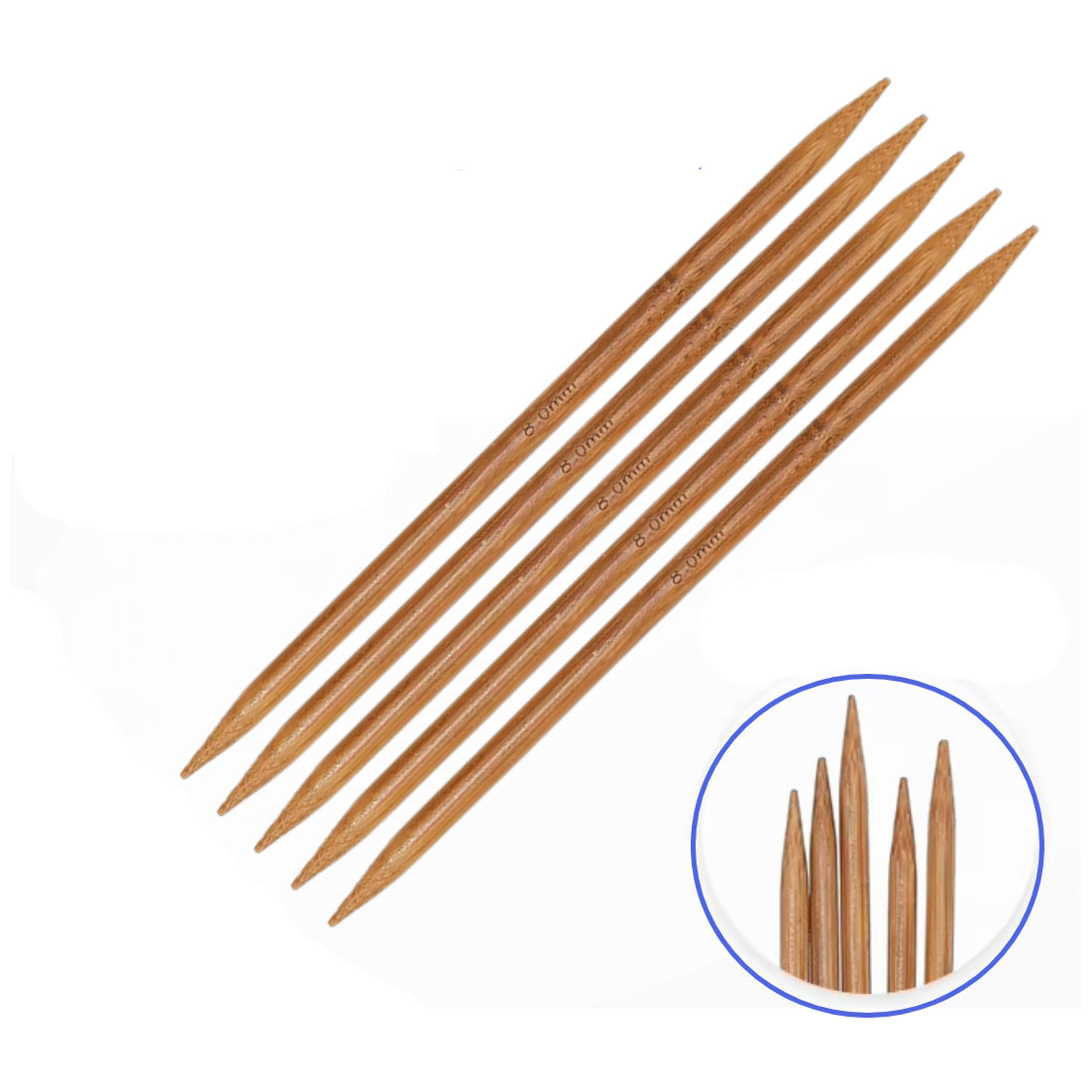 Carbonized Bamboo Double Pointed Knitting Needles for Handmade DIY Yarn Projects
