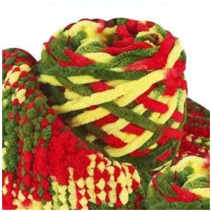 5mm Super Bulky Icicle Chenille Blanket Yarn 100g/3.53oz, 72 Yards for Knitting & Crocheting Crafts