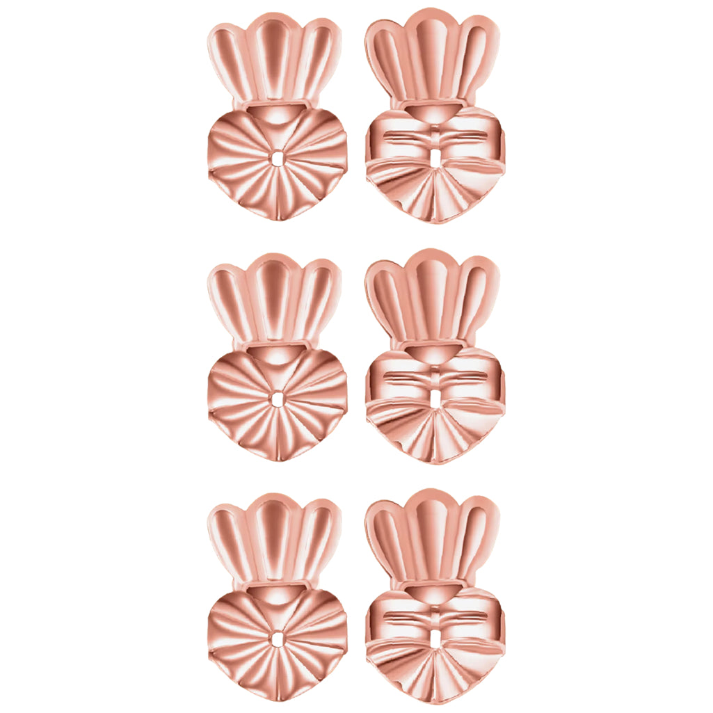 Clear Earlobe Support Backs for Drooping Ears, Lifts Heavy Earrings, Fits Standard 20G 0.8mm Posts, 3 Pairs