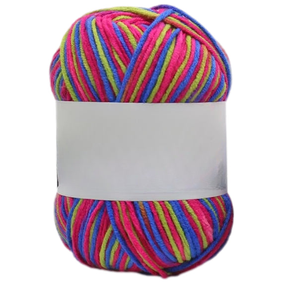 Multicolored Anti-Pill Acrylic Yarn 50g/1.76oz, 136.7 Yards for Baby Projects, Garments, and Decor