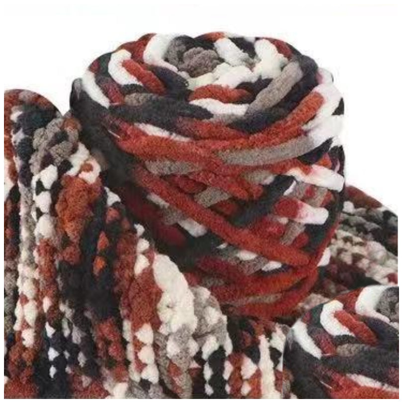 5mm Super Bulky Icicle Chenille Blanket Yarn 100g/3.53oz, 72 Yards for Knitting & Crocheting Crafts