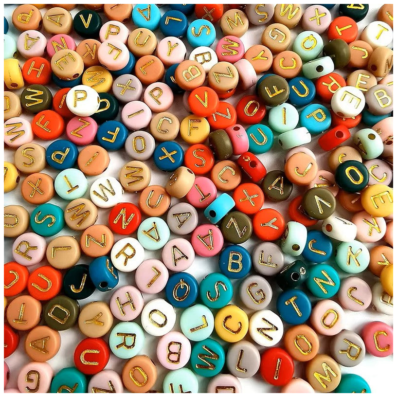 3500PCS Colorful Acrylic Letter Beads 4x7mm Round Alphabet Beads for DIY Jewelry Making Crafts