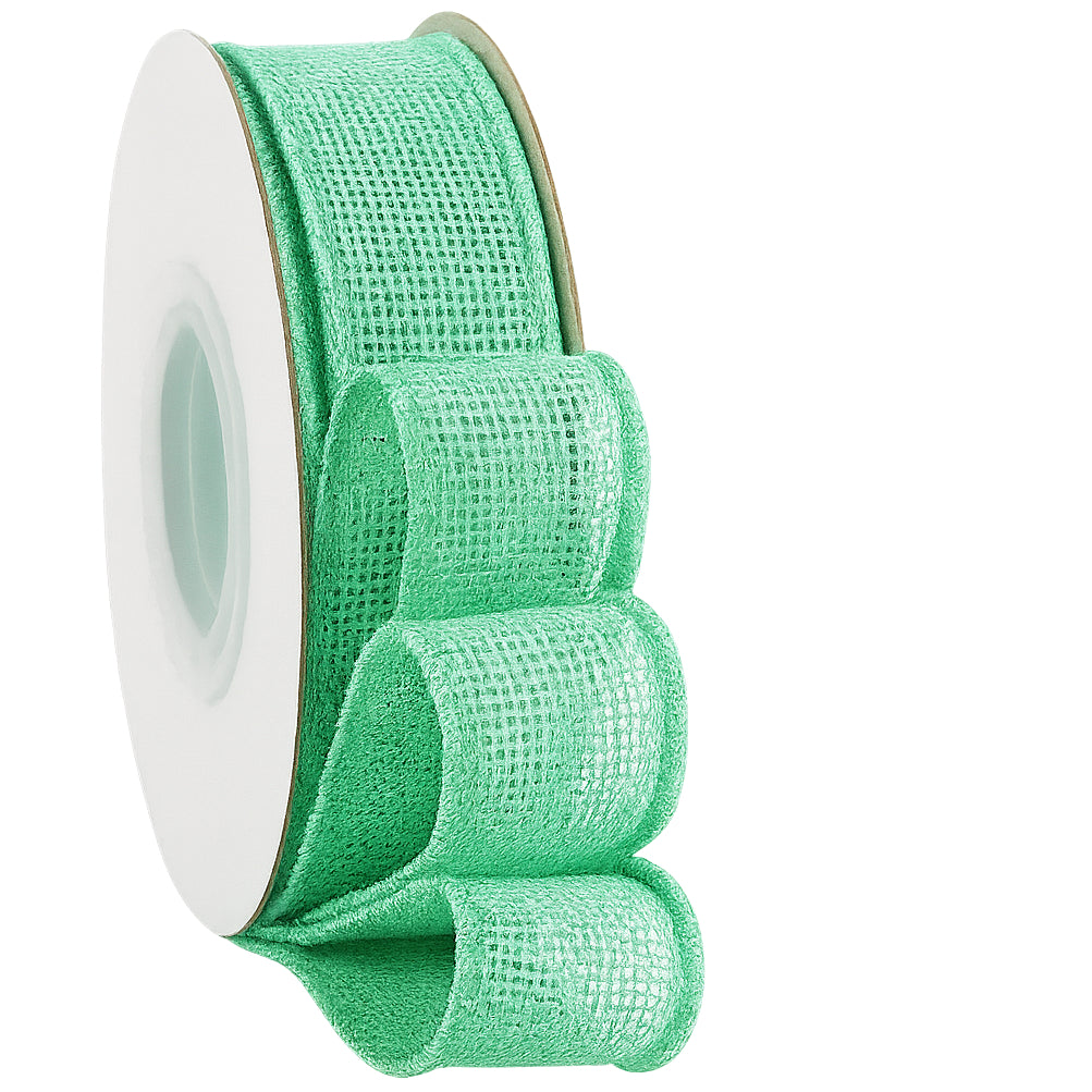 Burlap Wired Edge Ribbon 1.5 Inch x 10 Yards Natural Solid for Bows, Wreaths, and Decorations