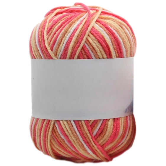 Multicolored Anti-Pill Acrylic Yarn 50g/1.76oz, 136.7 Yards for Baby Projects, Garments, and Decor