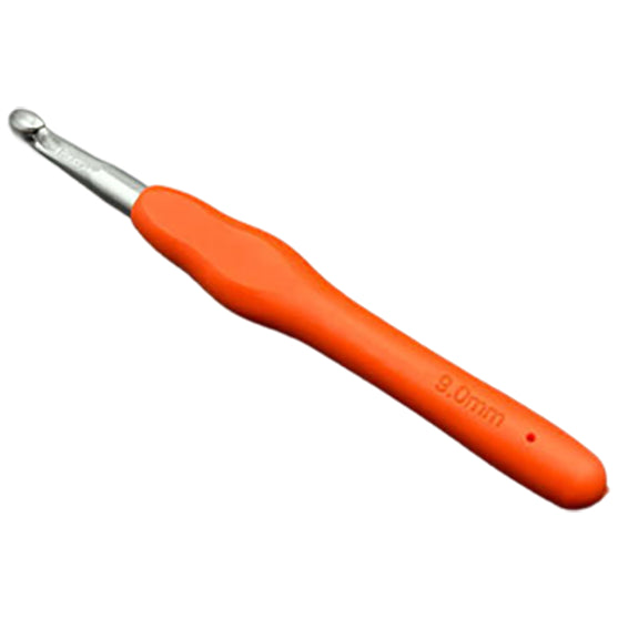 Ergonomic Aluminum Crochet Hook with Comfortable Handle for Arthritic Hands and DIY Knitting
