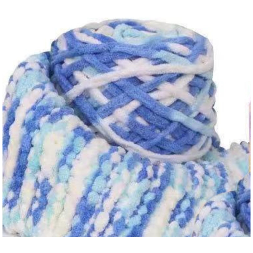 5mm Super Bulky Icicle Chenille Blanket Yarn 100g/3.53oz, 72 Yards for Knitting & Crocheting Crafts