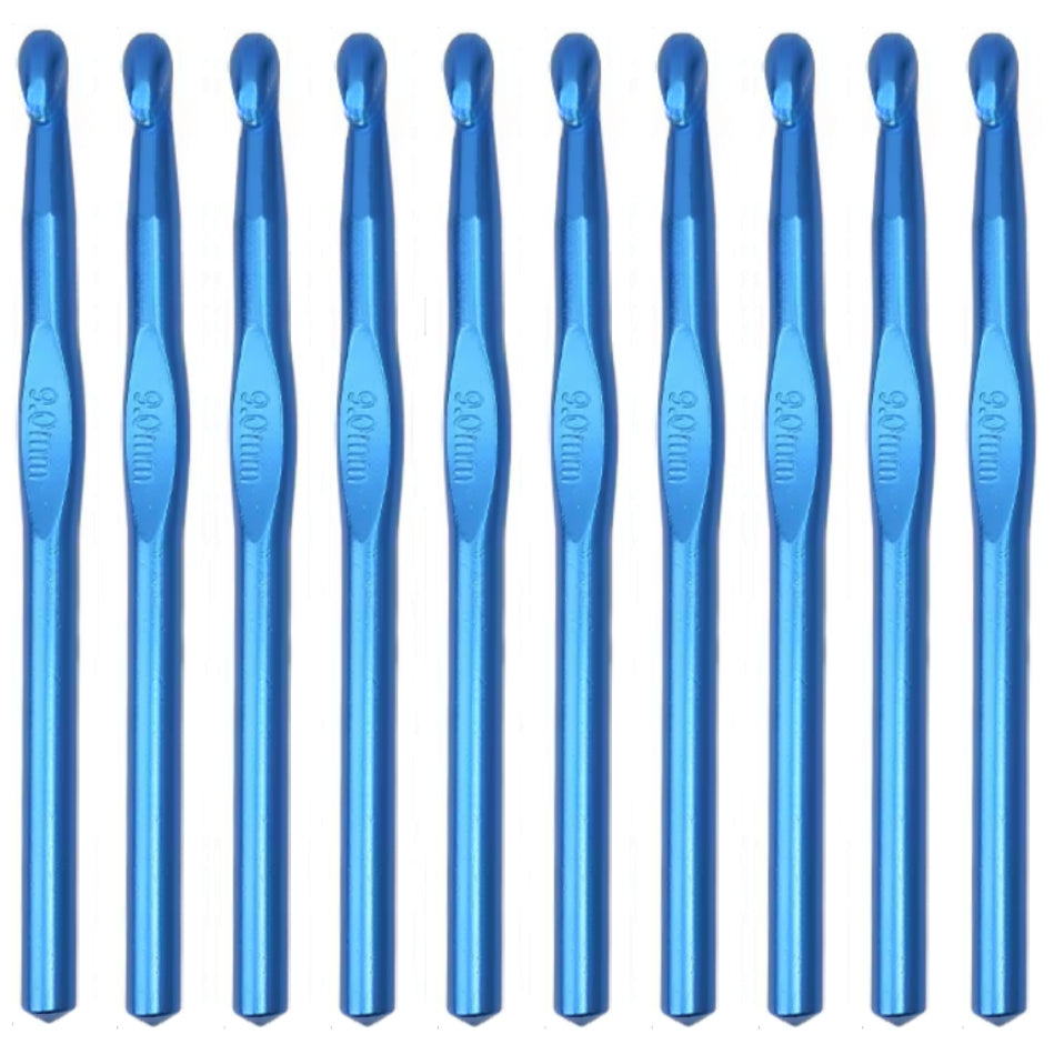 Multi-Colored Aluminum Crochet Hooks Set for DIY Crafts and Knitting Projects