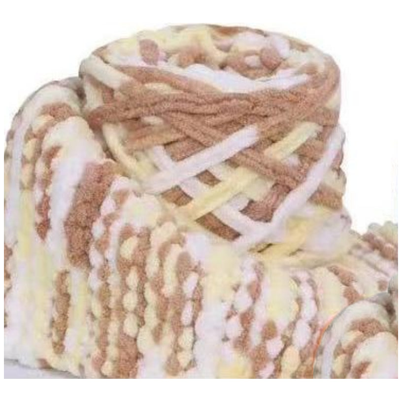 5mm Super Bulky Icicle Chenille Blanket Yarn 100g/3.53oz, 72 Yards for Knitting & Crocheting Crafts