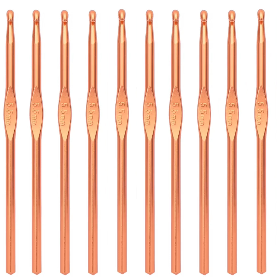 Multi-Colored Aluminum Crochet Hooks Set for DIY Crafts and Knitting Projects