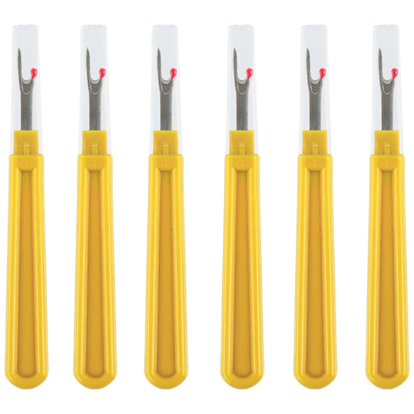Ergonomic Seam Rippers for Sewing, Embroidery, and Thread Removal, Pack of 6