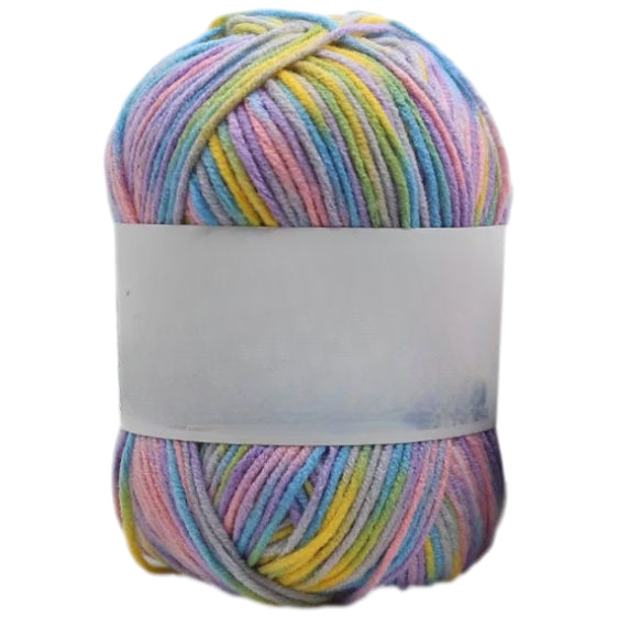 Multicolored Anti-Pill Acrylic Yarn 50g/1.76oz, 136.7 Yards for Baby Projects, Garments, and Decor