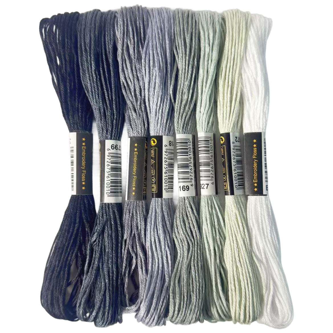 8 Skeins Gradient Embroidery Floss Thread, 6-Strand Cross Stitch and Bracelet Making Yarn Set